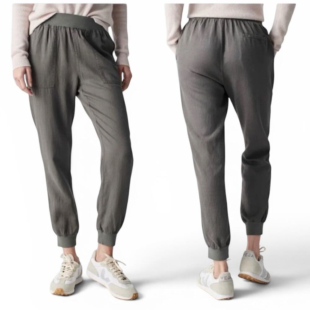 FAHERTY "Arlie" Day Pant Jogger Charcoal Gray/Tencel Cotton Blend - Small